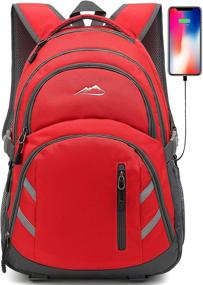 img 4 attached to 🎒 Functional Reflective Laptop Backpack with Business Charging Compartment - Perfect for the Modern Professional