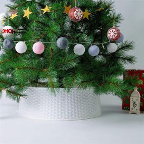 img 1 attached to Enhance Your Christmas Tree Decor with Blissun Christmas Tree Ring: Plastic Collar & Skirt for Artificial Trees (White)