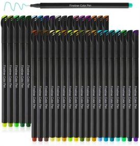 img 4 attached to 🖊️ Vibrant Tanmit Fineliner Pens: 36 Colors for Journaling, Note Taking, Writing, Drawing, Coloring, Planner, and Calendar!