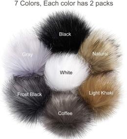 img 3 attached to 🎩 Bememo 14-Piece Hat Faux Fur Pom Pom Ball DIY Kit for Stylish Accessories (Popular Mix Colors)
