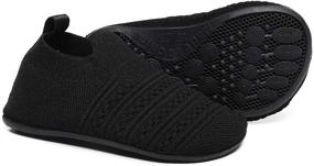 img 4 attached to 👟 Lightweight Toddler Slippers for Boys - QZKDM QZ2065Black29 Shoes