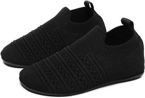 img 2 attached to 👟 Lightweight Toddler Slippers for Boys - QZKDM QZ2065Black29 Shoes