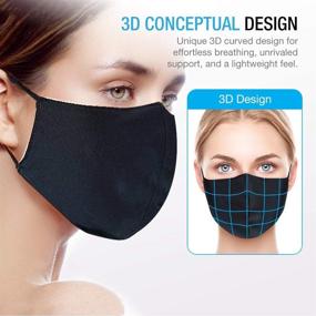 img 1 attached to Maxboost Fabric Face Mask Reusable