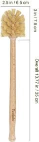 img 2 attached to ECOLULU Eco-Friendly Toilet Brush, Set of 2 Beechwood Brushes with Strong Hemp Bristles for 360° Cleaning Power - Biodegradable Zero Waste Sustainable Products