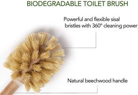 img 3 attached to ECOLULU Eco-Friendly Toilet Brush, Set of 2 Beechwood Brushes with Strong Hemp Bristles for 360° Cleaning Power - Biodegradable Zero Waste Sustainable Products