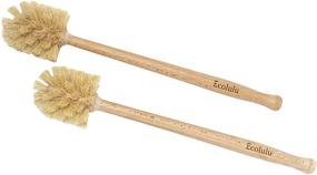 img 4 attached to ECOLULU Eco-Friendly Toilet Brush, Set of 2 Beechwood Brushes with Strong Hemp Bristles for 360° Cleaning Power - Biodegradable Zero Waste Sustainable Products