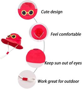 img 1 attached to 🧢 LANGZHEN Toddler Boys' Animal Protection Hats & Caps: Stylish and Safe Accessories for Little Ones