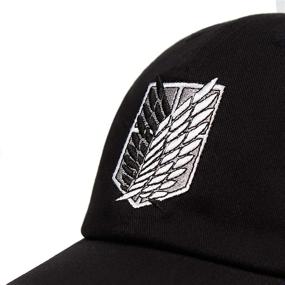 img 2 attached to 🧢 Anime Baseball Cap Dad Hat for Men - Attack on Titan Theme