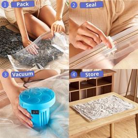 img 1 attached to 📦 Maximize Storage Space with StorageUP Extra Thick Vacuum Sealer Storage Bags - 20 Pack, Space Saver Bag (4 Jumbo, 4 Large, 4 Medium, 4 Small, 4 Roll-Up), Hand Pump Included - Perfect for Clothes, Comforter, Pillows, and Blankets (Save 80% Storage)