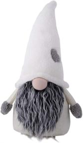 img 4 attached to 🎅 Handmade Swedish Christmas Gnome Plush - MYH DECO Holiday Decoration, Tomte Gnomes Tabletop Santa Figurines, White 18 inch, Home Decor Christmas Ornaments