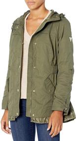 img 3 attached to GUESS Womens Ladies Sleeve Anorak Women's Clothing for Coats, Jackets & Vests