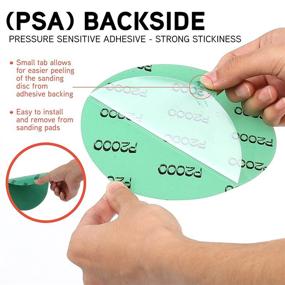 img 2 attached to 🔸 LotFancy 6 Inch PSA Sanding Discs with Tabs - 30PCS 400-2000 Grit Assorted Wet Dry Green Film Backed Sandpaper - Ideal for Random Orbital Sander & Fine Grit Sanding Tasks