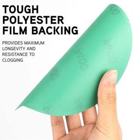 img 1 attached to 🔸 LotFancy 6 Inch PSA Sanding Discs with Tabs - 30PCS 400-2000 Grit Assorted Wet Dry Green Film Backed Sandpaper - Ideal for Random Orbital Sander & Fine Grit Sanding Tasks