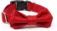 🐾 stylish and adjustable bcb wear dog cotton collar with bow tie - perfect for pets of any size! logo