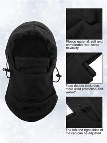 img 3 attached to Windproof Ski Face Mask Winter Balaclava Hood for Men and Women - Set of 4 Pieces