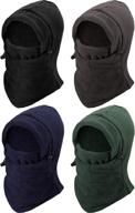 windproof ski face mask winter balaclava hood for men and women - set of 4 pieces логотип