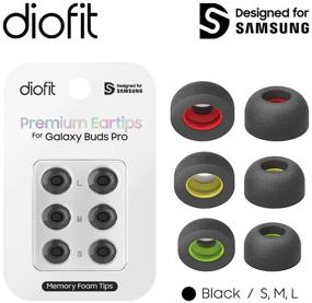 img 3 attached to Enhance Your Sound Experience with diofit Premium Black SML Eartips for Samsung Galaxy Buds Pro