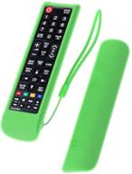 samsung tv remote case sikai shockproof silicone cover for samsung bn59-01199f aa59-00666a aa59-00741a bn59-01315a remote skin-friendly washable anti-lost with remote loop (glow in dark green) logo