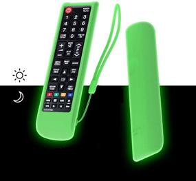 img 3 attached to Samsung TV Remote Case SIKAI Shockproof Silicone Cover For Samsung BN59-01199F AA59-00666A AA59-00741A BN59-01315A Remote Skin-Friendly Washable Anti-Lost With Remote Loop (Glow In Dark Green)