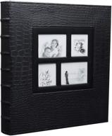 📸 premium leather photo album: accommodating 600 4x6 photos - perfect for anniversary, wedding, travel, friend, baby, and memory collection logo