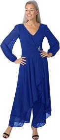 img 3 attached to 👗 Chiffon Jumpsuit for Women - Marina Womens Blouson, Clothing for Women