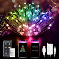 🎄 fairy lights christmas smart-string light diy 32.8ft: 66 led-16 million rgbhub color-smart rgbic chip, 20 scenes, 4 new music mode - waterproof led light for christmas gift trees decorations логотип