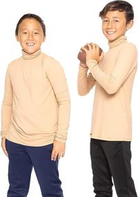 img 3 attached to 👕 Stretch Comfort Sleeve Turtleneck X Large Boys' Clothing: Active Wear for Ultimate Comfort