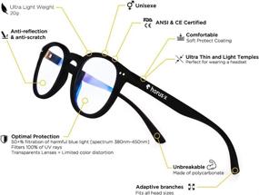 img 3 attached to 👓 HORUS X - Blue Light Blocking Glasses for Screens: Defend Your Eyes from Digital Strain with UV Protection and Enhanced Sleep - For Men and Women