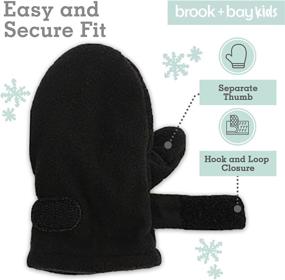 img 1 attached to 🧤 Black Winter Gloves for Boys - Cold Weather Mittens - Boys' Accessories