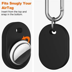 img 1 attached to Amniau Compatible Silicone Keychain Carabiner