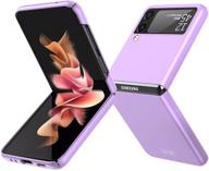 💜 goosebox galaxy z flip 3 case in purple - ultra thin hard pc, shatterproof, foldable, anti-drop, wear-resistant design for samsung z flip 3 logo