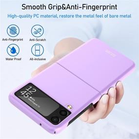 img 3 attached to 💜 GooseBox Galaxy Z Flip 3 Case in Purple - Ultra Thin Hard PC, Shatterproof, Foldable, Anti-Drop, Wear-Resistant Design for Samsung Z Flip 3