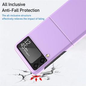 img 2 attached to 💜 GooseBox Galaxy Z Flip 3 Case in Purple - Ultra Thin Hard PC, Shatterproof, Foldable, Anti-Drop, Wear-Resistant Design for Samsung Z Flip 3