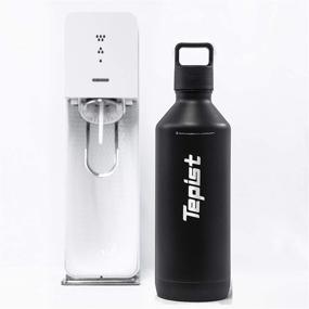 img 3 attached to 🍾 Ultimate Tepist ThirtyO 30oz Stainless Steel Vacuum Bottle for Sodastream Machines – Sleek Black