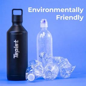 img 2 attached to 🍾 Ultimate Tepist ThirtyO 30oz Stainless Steel Vacuum Bottle for Sodastream Machines – Sleek Black