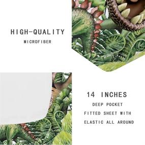 img 1 attached to 🦖 Dinosaur 3D Printed Double Single Bedding Set for Children Bedroom - Twin, LXIAOY