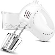 🔌 efficient white hand mixer electric by cusinaid: 5-speed turbo function, beaters, dough hooks, and storage case included логотип