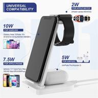 🔌 lc.imeeke 3-in-1 fast wireless charging station stand | compatible with iphone 12/11/11 pro max/xr/xs max/xs/x/8/8p, iwatch 5/4/3/2, airpods pro/airpods 2 | qi wireless charger pad dock logo