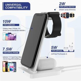 img 4 attached to 🔌 LC.IMEEKE 3-in-1 Fast Wireless Charging Station Stand | Compatible with iPhone 12/11/11 Pro Max/XR/XS Max/Xs/X/8/8P, iWatch 5/4/3/2, AirPods Pro/Airpods 2 | Qi Wireless Charger Pad Dock