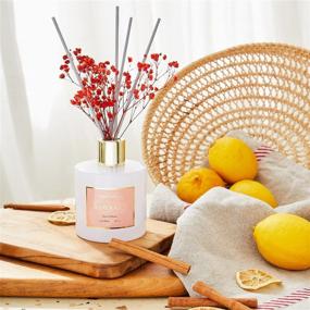 img 3 attached to 🌹 Cocorrína Premium Reed Diffuser Set: Sandalwood Rose with Preserved Baby's Breath