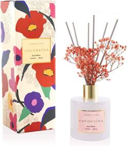 img 4 attached to 🌹 Cocorrína Premium Reed Diffuser Set: Sandalwood Rose with Preserved Baby's Breath