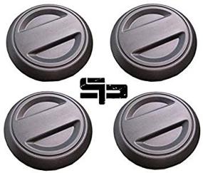 img 1 attached to 2017-2018 Polaris Ranger RZR 1000 XP Turbo XP4 Tire Wheel Hub Center Cap Cover - Black (4 Pack)