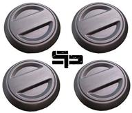 2017-2018 polaris ranger rzr 1000 xp turbo xp4 tire wheel hub center cap cover - black (4 pack) logo