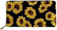 designs sunflower printed womens leather logo
