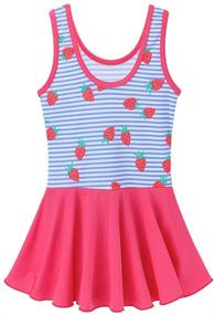 img 3 attached to 🌸 BAOHULU Cute Floral Dress One Piece Swimsuit for Toddler Girls, Ages 3-8 Years