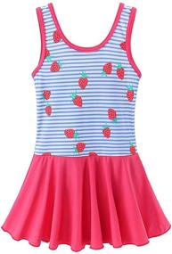 img 4 attached to 🌸 BAOHULU Cute Floral Dress One Piece Swimsuit for Toddler Girls, Ages 3-8 Years