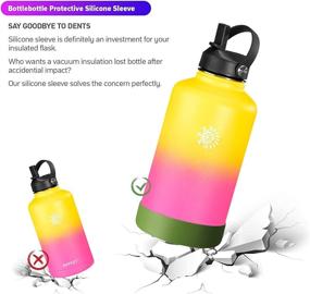 img 3 attached to 👢 Оболочка из силикона WAPEST для бутылок Hydroflask - от 12 до 87 унции, защитный антискользящий дно