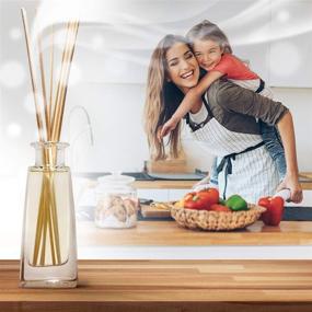 img 2 attached to 🕯️ Reed Diffuser Cinnamon 3.4 oz (100ml) - Fragrant Home Aromatherapy with Cinnamon Essential Oil - Long-lasting & Alcohol-free Scented Diffuser