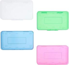 img 2 attached to Kids' School Supplies: Set of 4 Plastic Pencil Cases in 4 Colors (Dimensions: 7.75 x 4.5 x 2.25 Inches)