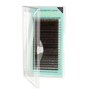 img 4 attached to 👁️ NAGARAKU Natural Brown Color Eyelash Extensions: Soft Faux Mink Volume Lashes in 0.15mm C Curl, 7-15mm Mix Tray - 20 Rows of Classic Individual Lashes - Premium Eyelash Supplies